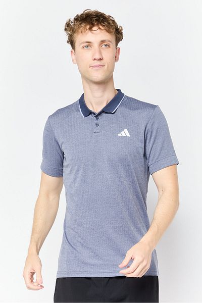 adidas Men Slim Fit Short Sleeves Outdoor Polo Shirt, Dusty Navy