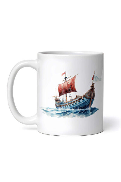 OEM Cană albă personalizată, Dakkar Viking Paintboat, Inovatix®. 330ml