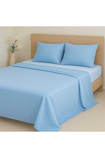 Loova طقم ملاية سرير مزدوج بدون مطاط قطن 100% مقاس 240*260 و2 كيس مخدة