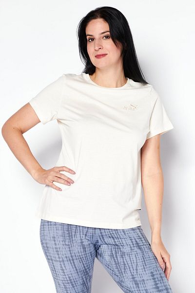 Puma Women Sportswear Fit Short Sleeves Training Top, Off White
