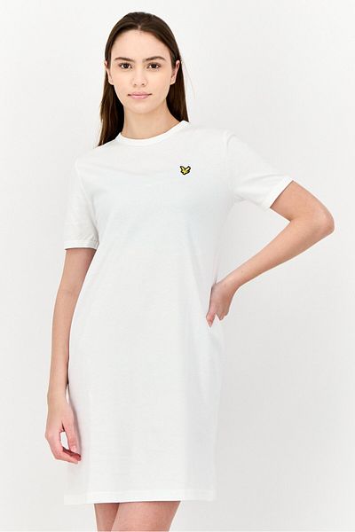 Lyle & Scott Women Brand Logo Mini Dress, White