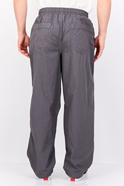 Threadbare Men Relaxed Fit Plain Drawstring Skate Pants, Grey