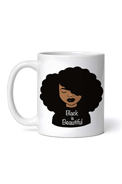 OEM Cană albă personalizată, Black is beautiful afro woman, INOVATIX®. 330ml