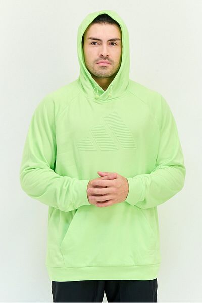 adidas Men Sportswear Fit Long Sleeve Outdoor Hoodie, Lime