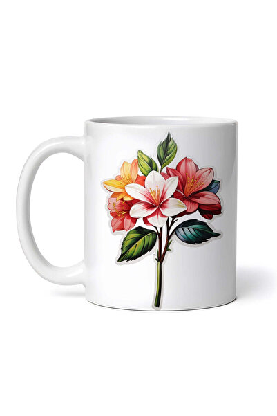 OEM Cană albă personalizată, buchet de flori Bouvardia, Inovatix®. 330 ml