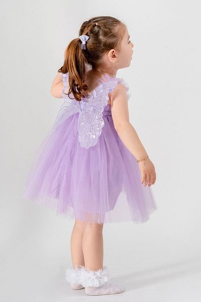 2kids2mom Baby Girl Children's Winged Birthday Party Wedding Special Day Tulle Lined Princess Dress