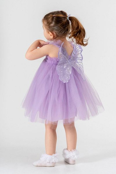 2kids2mom Baby Girl Children's Winged Birthday Party Wedding Special Day Tulle Lined Princess Dress