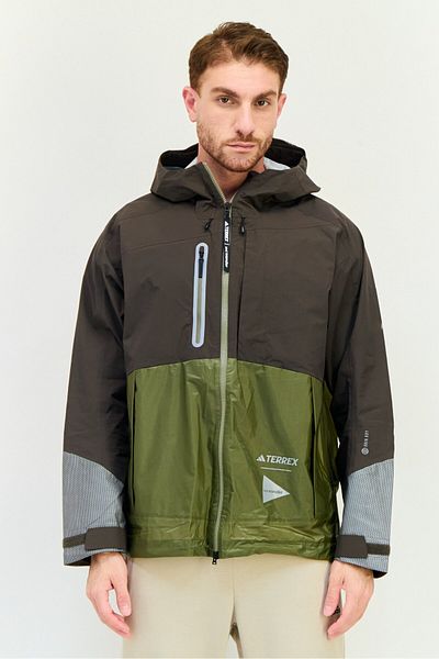 adidas Men Sportswear Fit Long Sleeve Xpl Awd Outdoor Rain Jacket, Multicolor