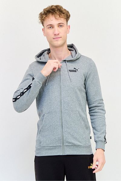 Puma Men Sportswear Fit Long Sleeve Training Hoodie, Grey