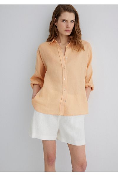 Mavi 100% Linen Loose Fit Shirt.
