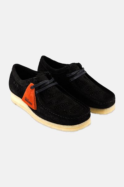 CLARKS X Civilist Kids Boy Wallabee Lace Up Casual Shoes, Black