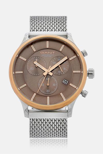 Gant Men G Gww002001 Analog Stainless Steel Watch 40 Mm, Silver