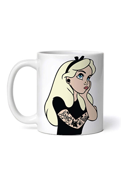 OEM Cană albă personalizată, Alice în Țara Minunilor tatuată pe braț, Inovati...