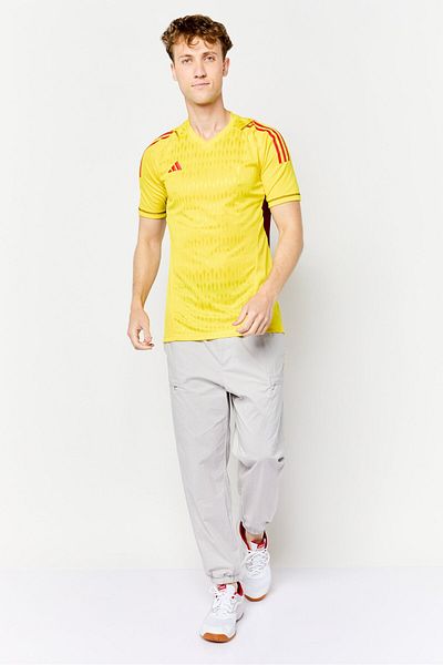 adidas Men Sportswear Fit Short Sleeve Goalkeeper Jersey, Yellow