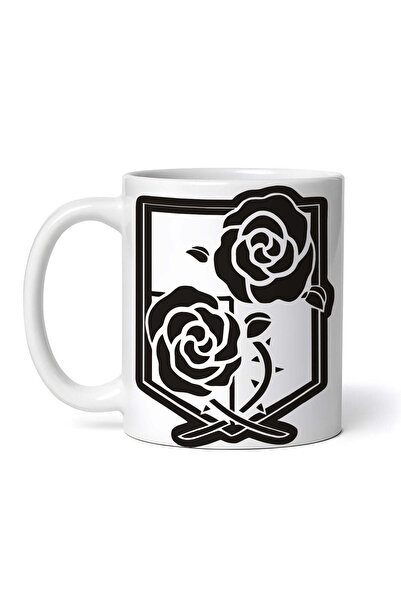 OEM Cană albă personalizată, logo Atac pe Titan cu trandafiri, Inovatix®. 330 ml
