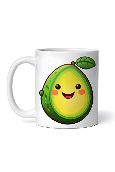 OEM Εξατομικευμένη Λευκή Κούπα, Χαμογελαστό Αβοκάντο, Inovatix®. 330ml