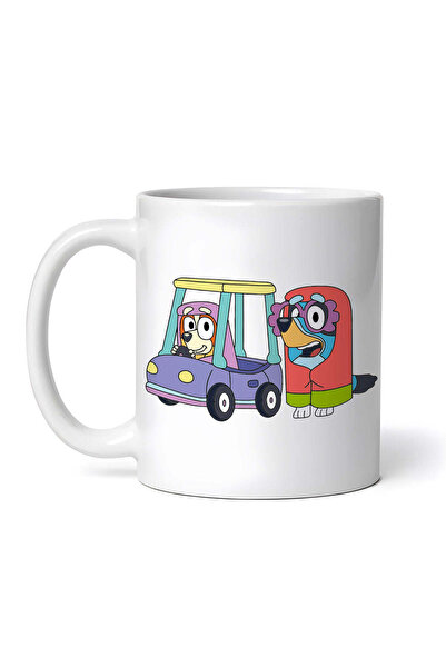 OEM Εξατομικευμένη Λευκή Κούπα, Bluey Grannies In The Car, Inovatix®. 330 ml