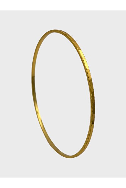 Arnes Jewelry Çelik 22 Ayar Altın Kaplama Desenli Ajda Bilezik - 1 Adet