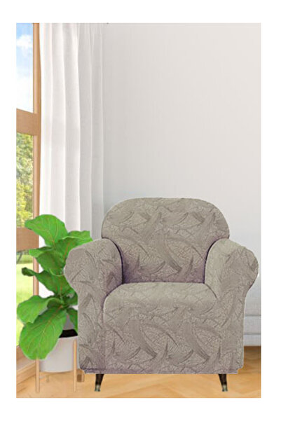 upmall Husa pentru scaun unic cu model Jacquard Sahara, husa fotoliu, 1 bucat...