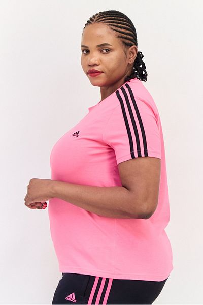 adidas Women Slim Fit Short Sleeves Outdoor Top, Pink