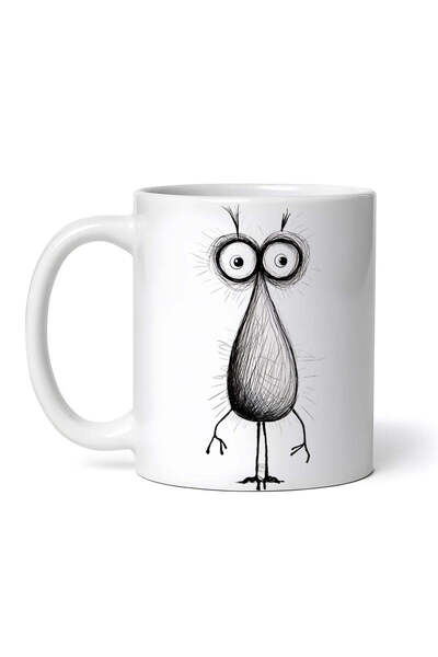 OEM Cană albă personalizată, nas și ochi de animal, Inovatix®. 330 ml