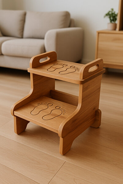 ABAS Mdf Basamak Tabure Çocuk Bebek Banyo Wc Lavabo Merdiven Yükseltici