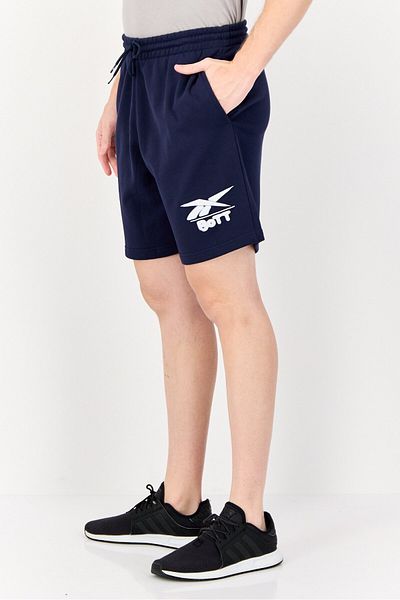 Reebok شورت تدريب رياضي رجالي من X Bott، أزرق داكن