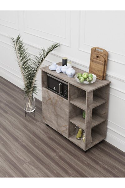 moka park avm Bozlale Tekerlekli Çok Amaçlı Kahve Köşesi & Mikrodalga Dolabı | Modern Mutfak Dolabı