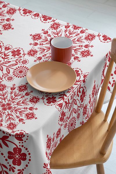 Rell Home Worry-Free Table Cloth, Slub Fabric, Stain-Repellent Model