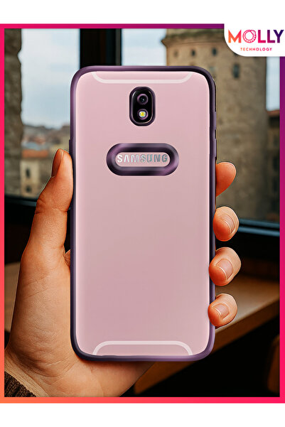 Molly Samsung Galaxy J7 PRO İçin Kenarları Derin Mor Lens Koruyuculu Lou Laze...
