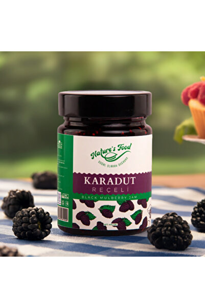 NATURES FOOD Karadut Reçeli PREMİUM SERİES 400gr %65 Karadut Doğal içerik doğal tat Nature's Food