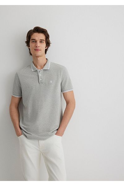 Mavi Graues Polo-T-Shirt - Kragendetail, Slim Fit, Slim Fit064164-28387