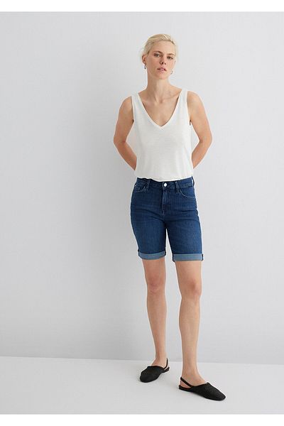 Mavi Alexis Gold Dunkle Jeans Klassische Shorts -1441528584