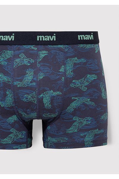 Mavi Eagle Printed Navy Blue Boxer 092434-33482