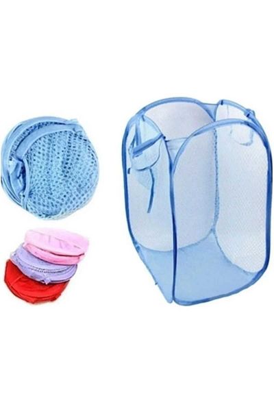 lawrenceshop Multi-Purpose Folding Toy Net Toy Storage Box & Practical Dirty Laundry Basket