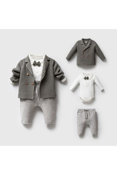 DIDuStore Ni̇pperland Men's 3-6-9-12 Months Cargo Pocket Suit