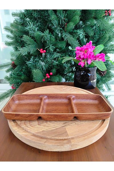Madame Coco Marivi Three Compartment Snack Bowl - 26 cm