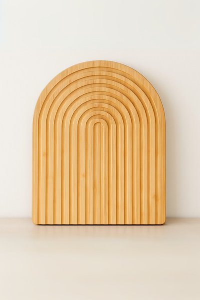 Meturas Oval Bamboo Presentation and Cutting Board - 32.5 X 24.5 Cm, Multipurpose and Fashionable Design