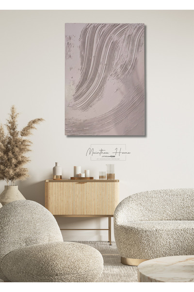 MAİNTHEAHOME Dokulu Alçı Tablo - Dalgaların Ritmi | El Yapımı 3D Dekoratif Du...