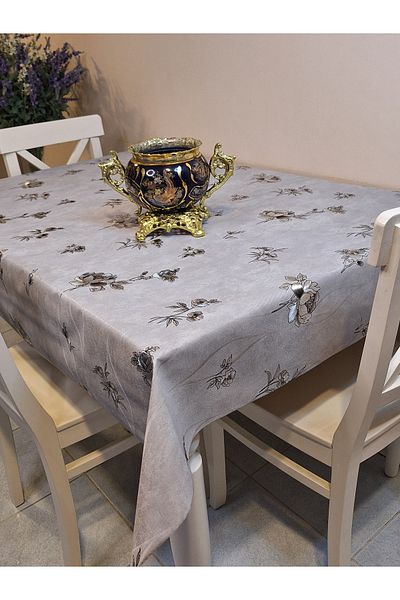 Başak Ev Tekstili FEASTĂ DE MASĂ SILVER SHINY ȘTERGĂBILĂ - PRELATĂ PVC FIBRĂ