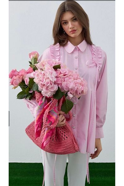 DEFNECE BUTİK Pleated Detailed Tunic through the Shoulder