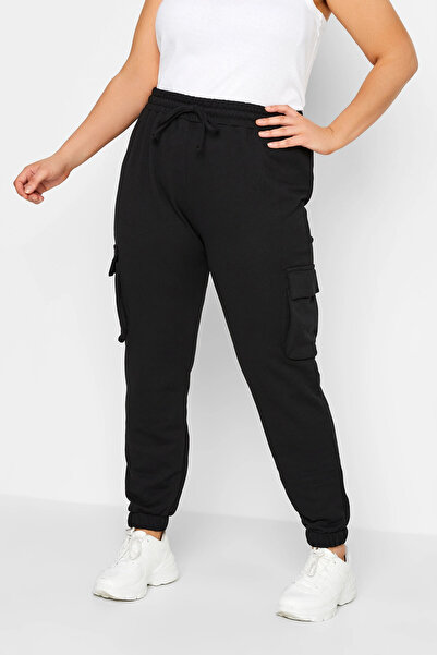 Stil Diva Plus Size Cargo Jogger Pants with Elastic Waist and Pockets143399