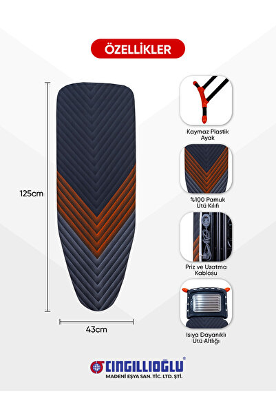 Cıngıllıoğlu Cm-810 Yeni Tasarım Larissa Plas Ütü Masası