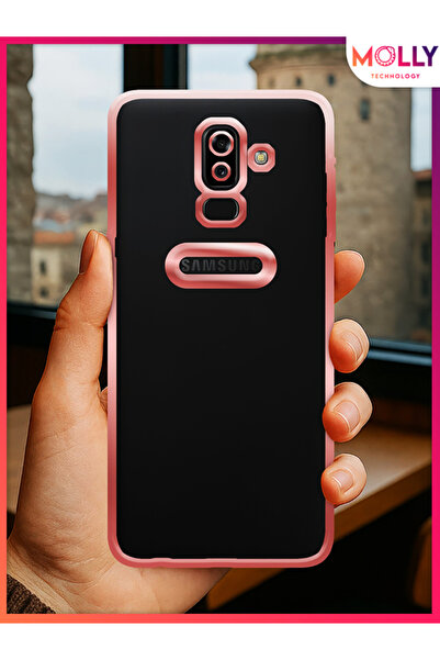 Molly Samsung Galaxy J8 İçin Kenarları Rose Lens Koruyuculu Lou Lazer Şeffaf ...