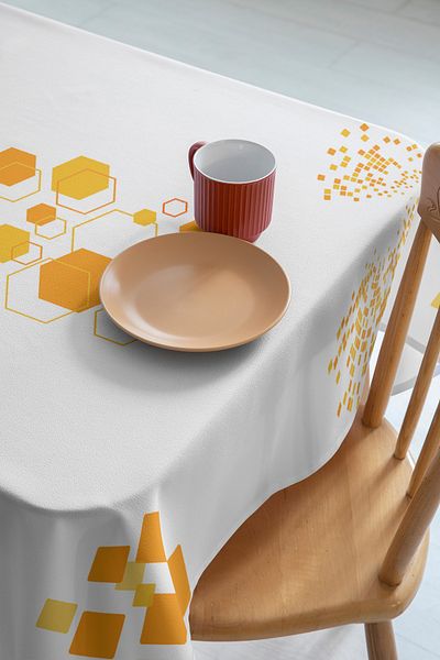 Rell Home Worry-Free Table Cloth, Slub Fabric, Stain-Repellent Model
