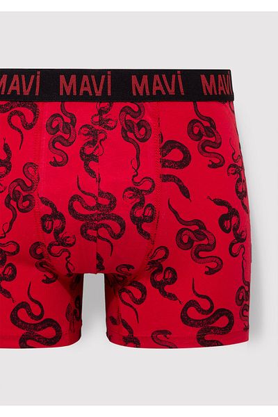 Mavi Red Snake Printed Boxers - 0911056 -82677