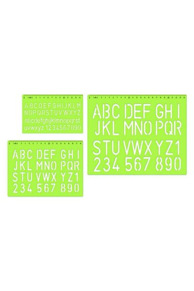 HATAS Lettering Stencil Set Capital Letter 10-20-30 mm