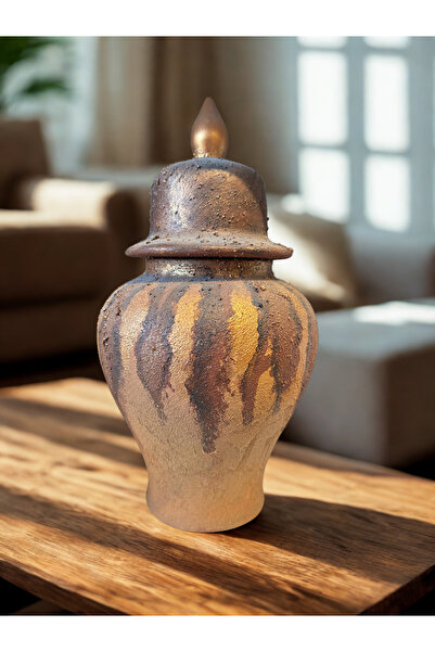 İki Cadı Tasarım Şah Küp Büyük Boy Dekoratif Çok Renkli Seramik Obje