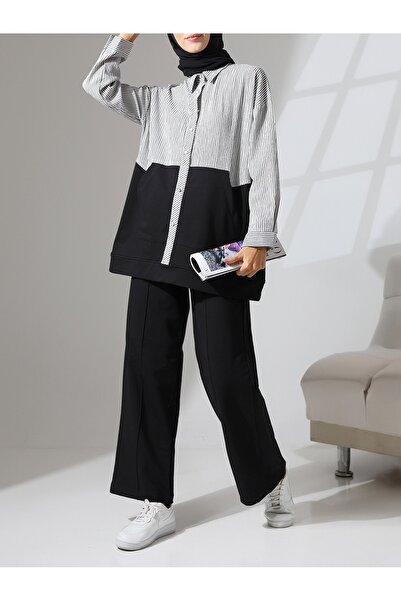 HİJABAYA Λεπτομερής ομάδα πουκάμισου με ρίγες