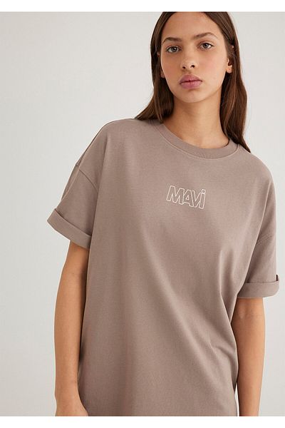 Mavi Μπεζ μπλουζάκι με λογότυπο Oversize / Wide Cut1611592-70364